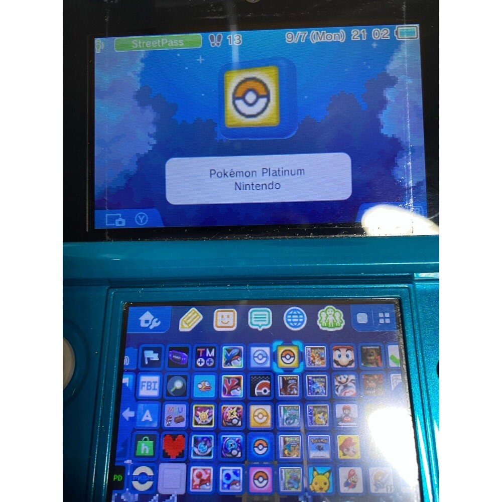Nintendo 3DS Handheld Console Aqua Blue USA w Pokémon Mario Zelda games - Picture 5 of 9